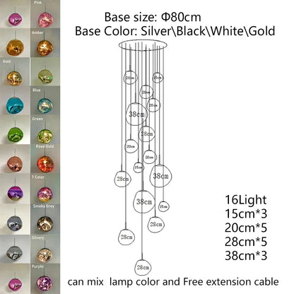 Nordic Lava LED Pendant Kitchen and Living Room Ceiling Lamp