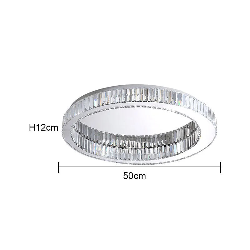 Modern Gold Crystal Ceiling Chandelier LED Living Room Light