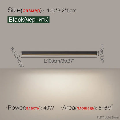 Minimalist LED Strip Ceiling Light for Modern Interiors