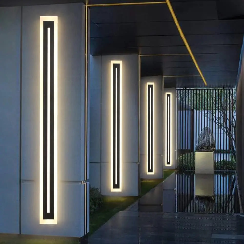 Modern Outdoor LED Strip Wall Light for Patios