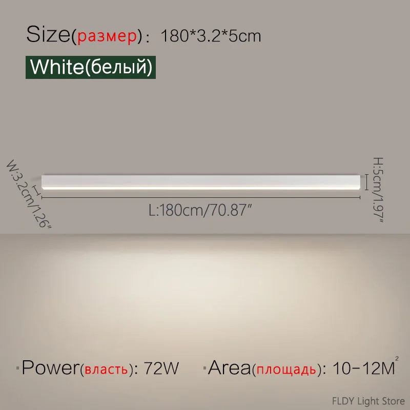 Minimalist LED Strip Ceiling Light for Modern Interiors