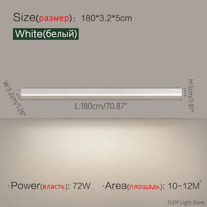 Minimalist LED Strip Ceiling Light for Modern Interiors