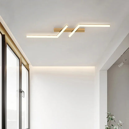 Modern LED Line Ceiling Light Living Room Dining Room Fixture