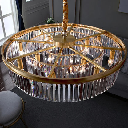 Nordic Crystal Chandelier Modern LED Bedroom Living Room Light