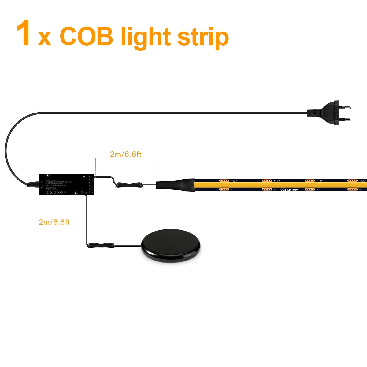 Motion Sensor COB LED Strip Light for Wall Panels