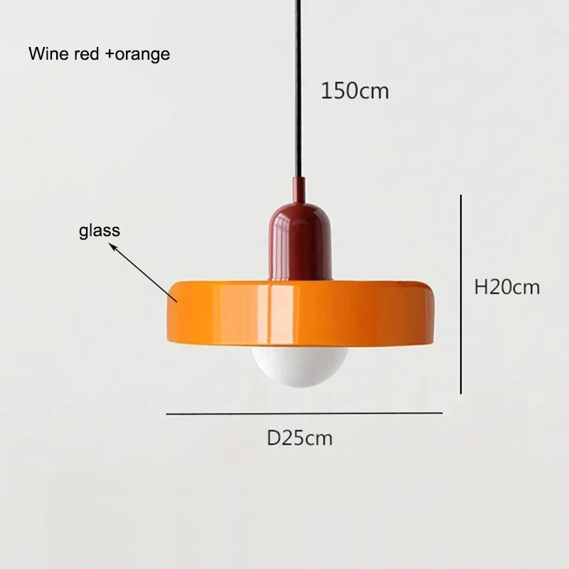 Nordic Glass Bauhaus Chandelier Dining Living Bedroom Pendant Lamp