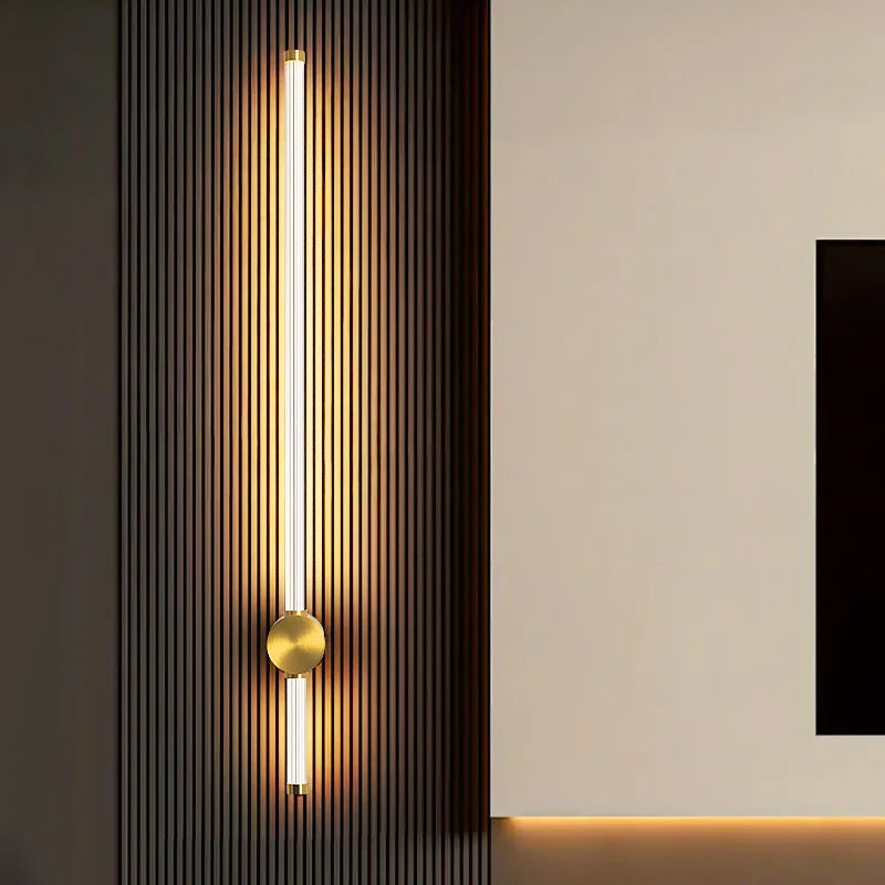 Modern LED Wall Sconce Copper Acrylic Indoor Wall Lamp