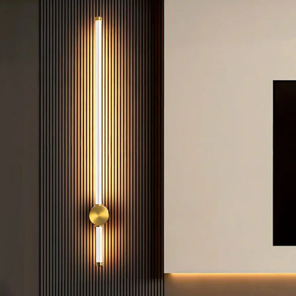 Modern LED Wall Sconce Copper Acrylic Indoor Wall Lamp