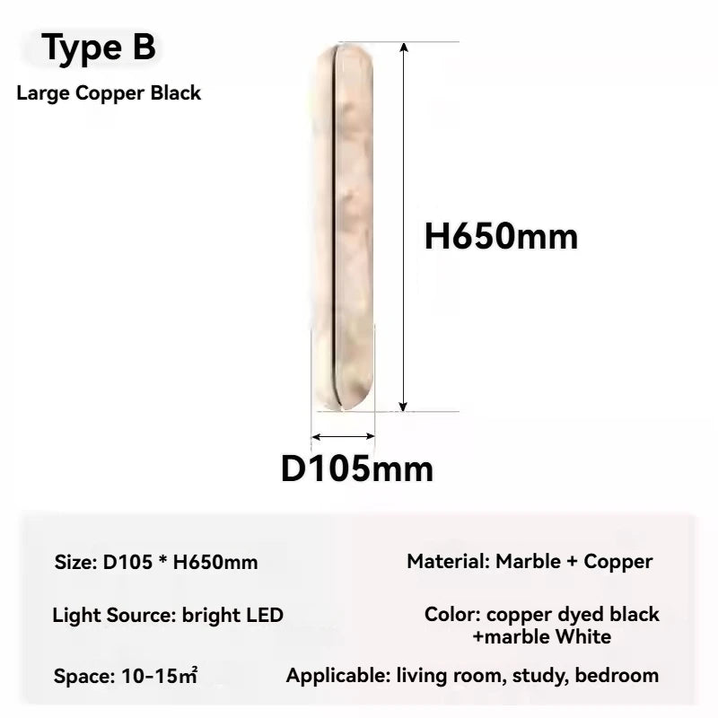 Natural Marble LED Wall Lamp for Luxury Interiors