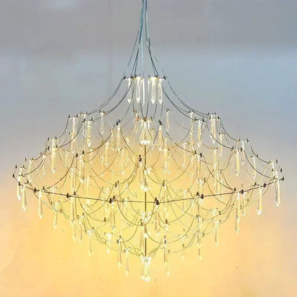 Firefly Crystal Chandelier Modern Living Room Ceiling Light
