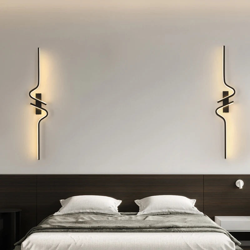 Minimalist LED Wall Light Bedroom Bedside Living Room Sconce