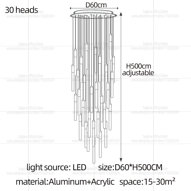 Modern Cylindrical LED Pendant Light for Dining Rooms