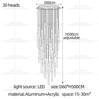 Modern Cylindrical LED Pendant Light for Dining Rooms