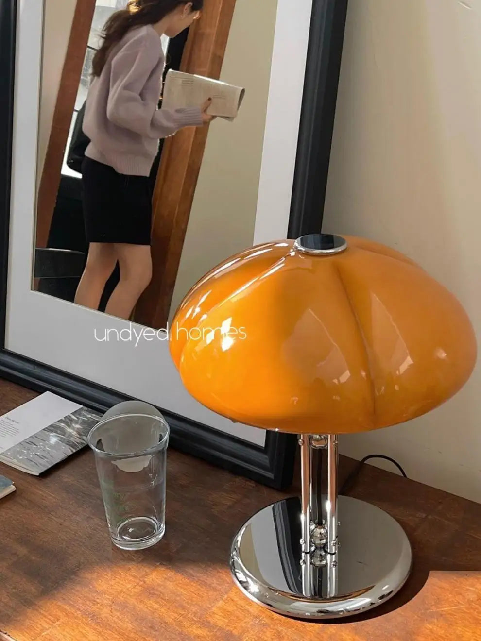 Korean Mushroom Table Lamp – Rechargeable Designer Bedside Light