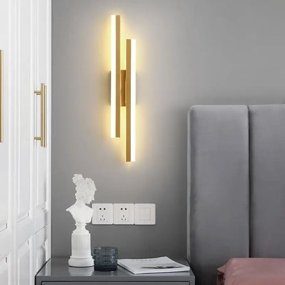 LED Bedroom Wall Sconce Copper Acrylic Living Room Lamp