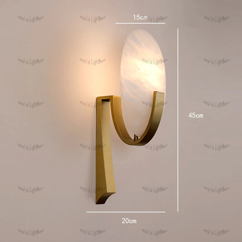 Luxury Marble Basin Wall Sconce for Hallways