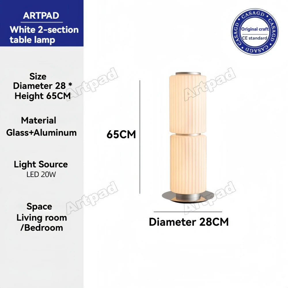 Nordic Glass Floor Lamp – Designer LED Standing Light for Home Decor