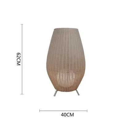 Handwoven Rattan Floor Lamp for Indoor and Outdoor Spaces