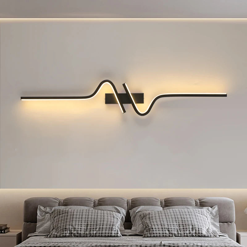 Minimalist LED Wall Light Bedroom Bedside Living Room Sconce