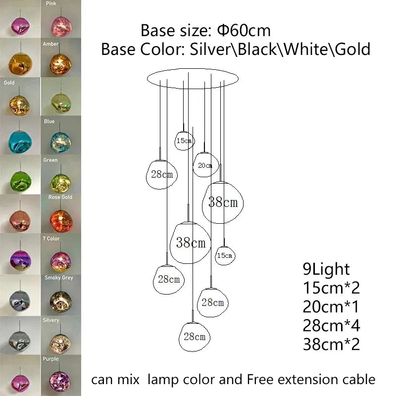 Nordic Lava LED Pendant Kitchen and Living Room Ceiling Lamp