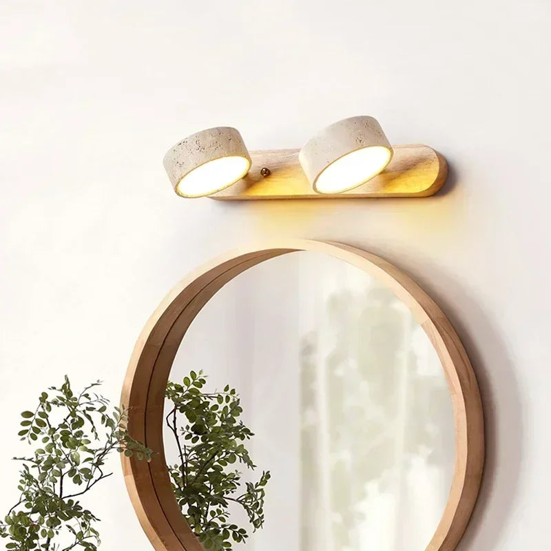 Wabi Sabi Round LED Wall Light for Bathrooms