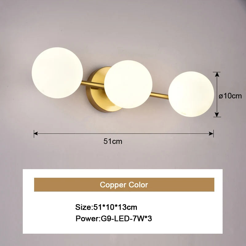 Nordic Glass Ball LED Wall Sconce for Modern Homes