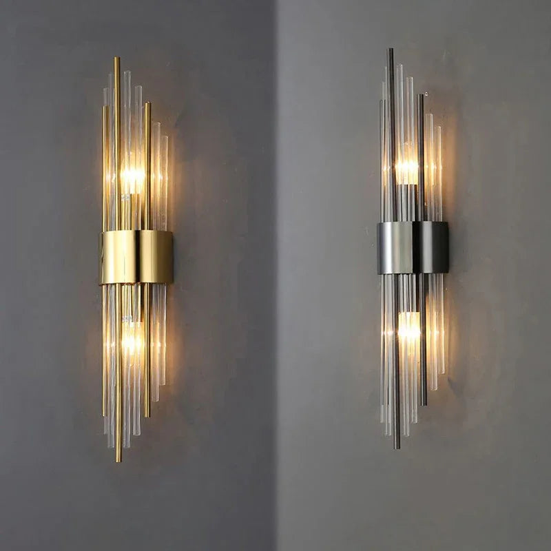 Luxury Gold LED Wall Lamp Modern Bedroom Living Room Light