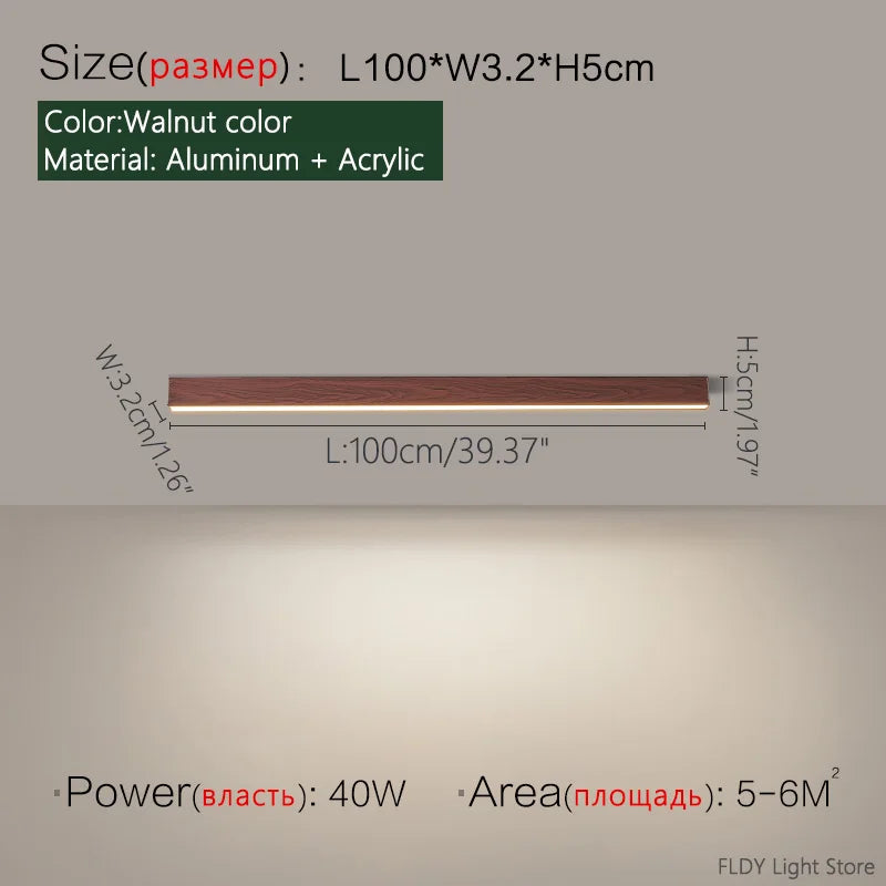 Minimalist LED Strip Ceiling Light for Modern Interiors