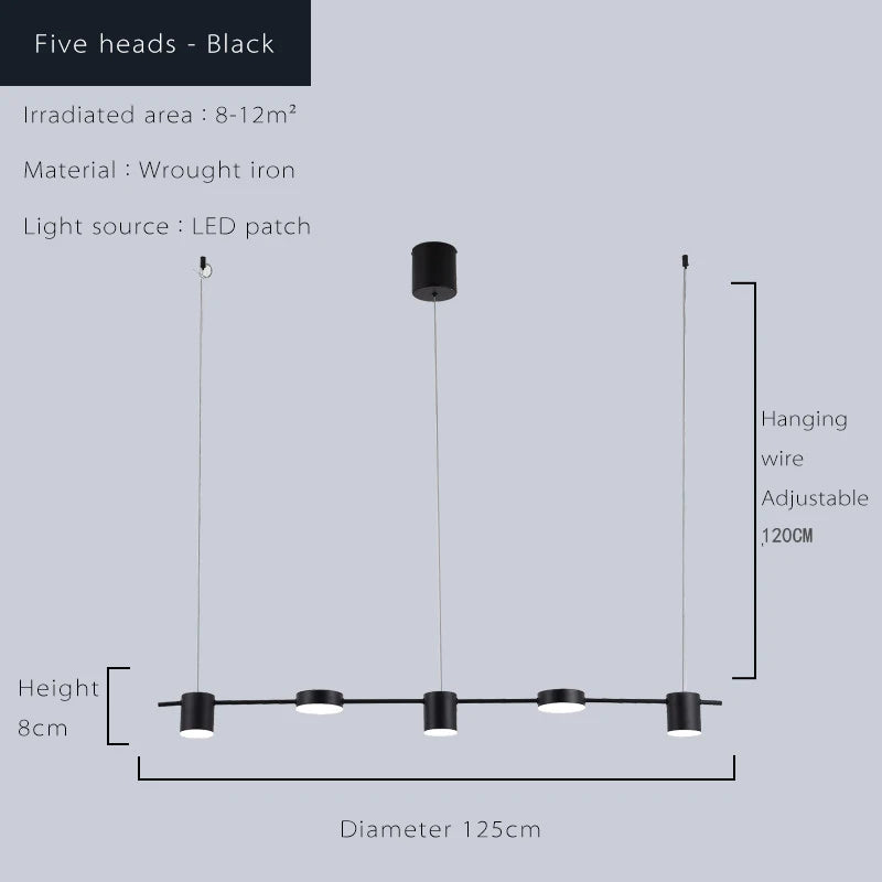 Modern LED Living Room Chandelier Dimmable Dining Kitchen Light