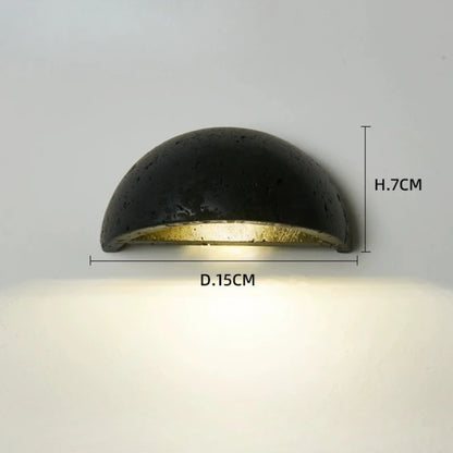 Wabi Sabi Travertine Wall Lamp for Cozy Interiors