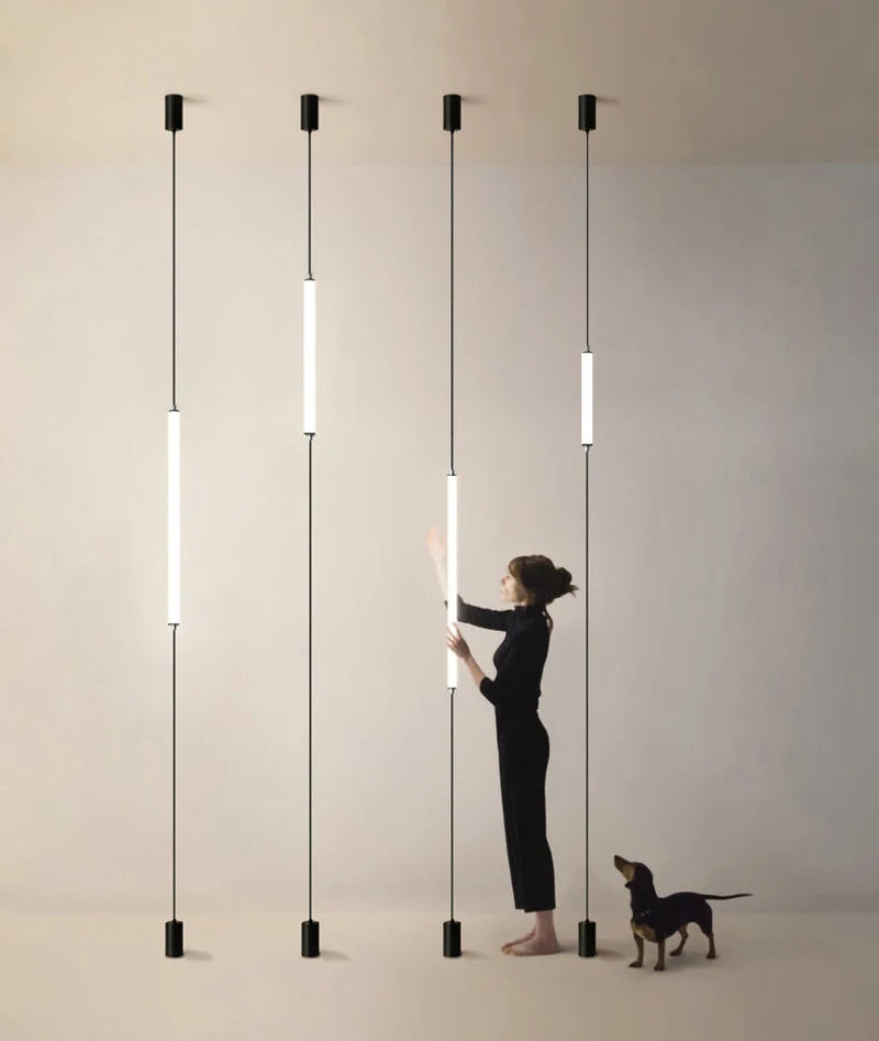 Modern LED Floor Lamp – Sleek Black Acrylic Light for Living Room & Bedroom