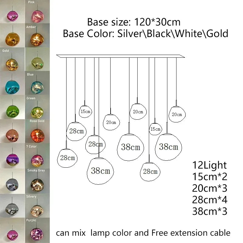Nordic Lava LED Pendant Kitchen and Living Room Ceiling Lamp