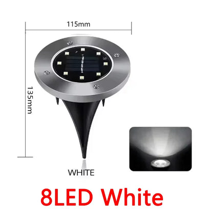 Solar Underground Disk Lights for Pathways and Lawns