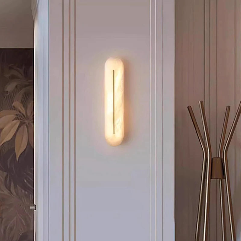 Natural Marble LED Wall Lamp for Luxury Interiors