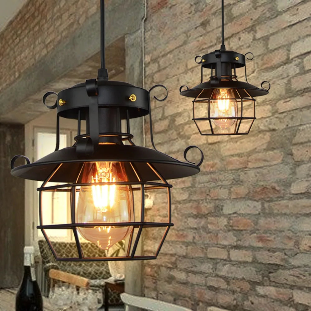 Industrial Retro Pendant Lamp Restaurant Bar Corridor Light