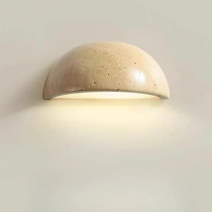 Wabi Sabi Travertine Wall Lamp for Cozy Interiors