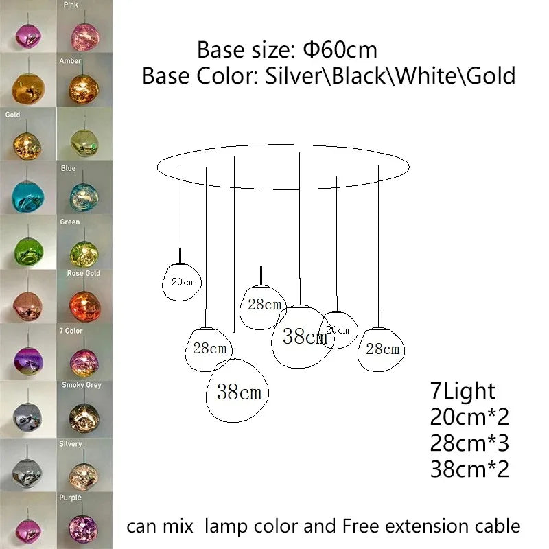 Nordic Lava LED Pendant Kitchen and Living Room Ceiling Lamp