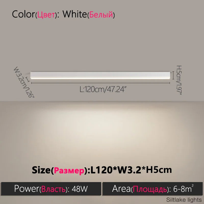Modern Long Strip Ceiling Light for Kitchens and Hallways