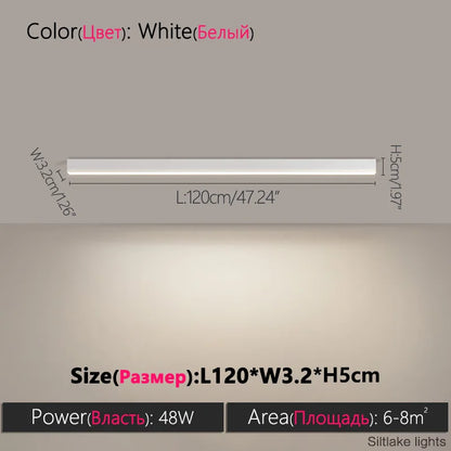 Modern Long Strip Ceiling Light for Kitchens and Hallways