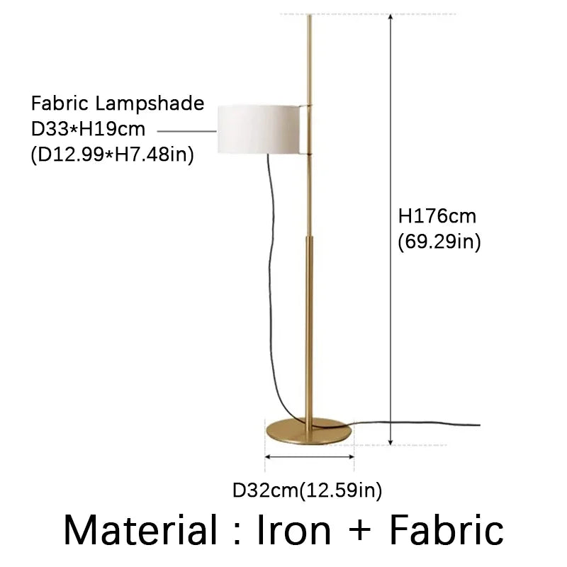Adjustable Japanese Wooden Floor Lamp for Reading Nooks