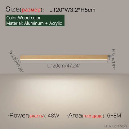Minimalist LED Strip Ceiling Light for Modern Interiors