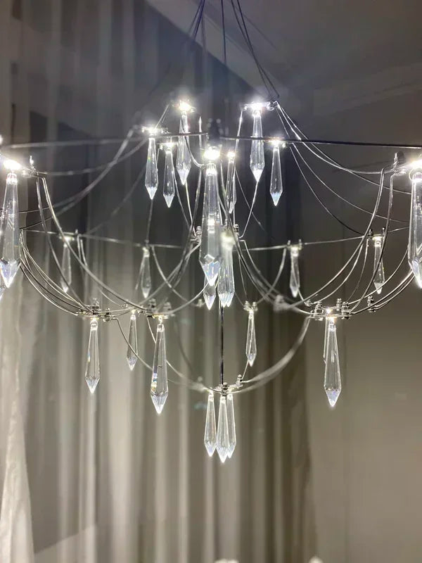 Firefly Crystal Chandelier Modern Living Room Ceiling Light