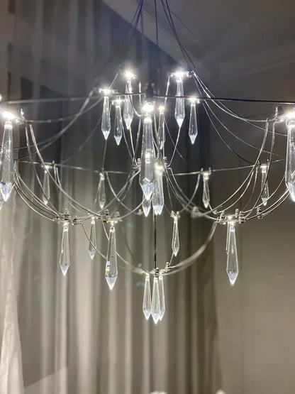 Firefly Crystal Chandelier Modern Living Room Ceiling Light