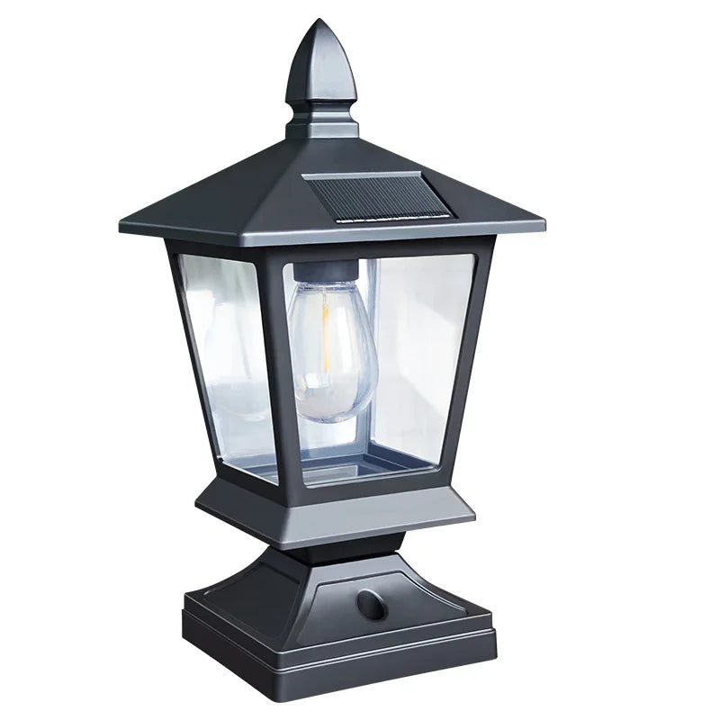 Solar Garden Pillar Light Waterproof Outdoor Villa Lamp