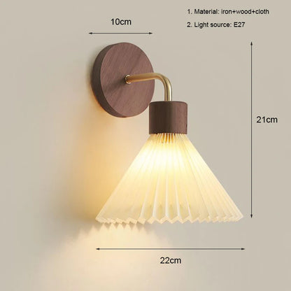 Nordic Wooden Wall Lamp for Cozy Bedrooms
