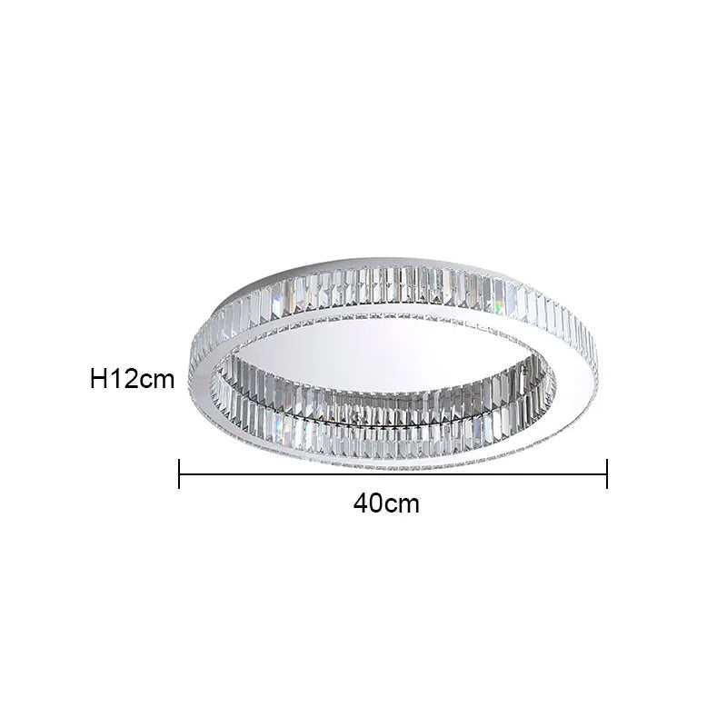 Modern Gold Crystal Ceiling Chandelier LED Living Room Light