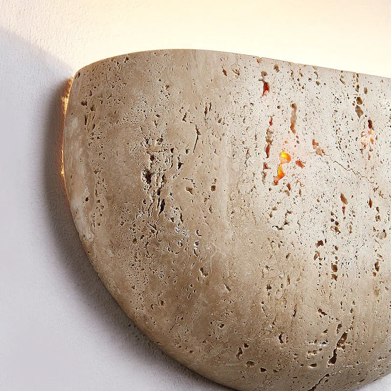 Wabi Sabi Stone Wall Lamp Bedroom Living Room Sconce