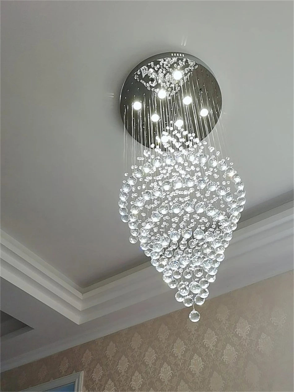 Luxury Circular Crystal Chandelier for Entryways