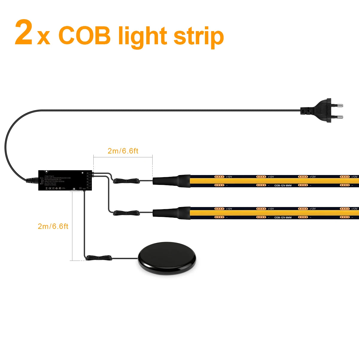 Motion Sensor COB LED Strip Light for Wall Panels