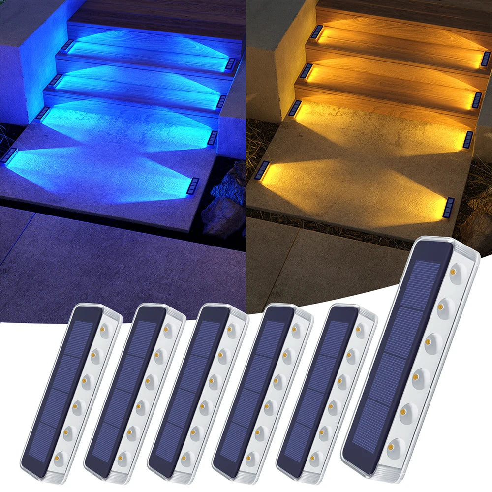 Solar LED Deck Step Lights for Outdoor Stairs